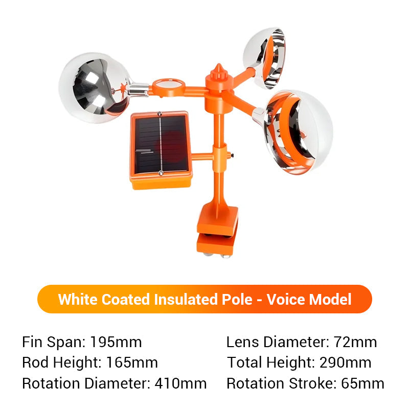 🐦‍⬛Solar-powered outdoor flashing bird deterrent