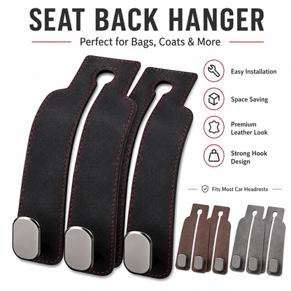 🚗stylish seat hooks – 10-second install, zero clutter.