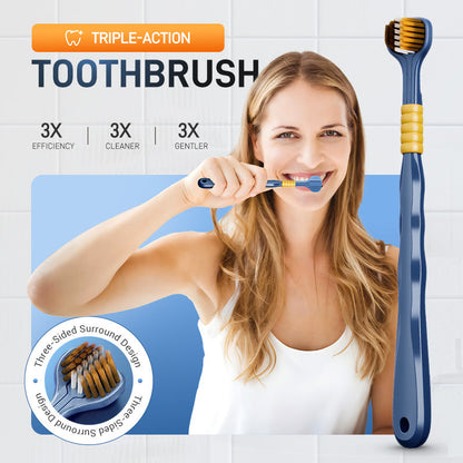 🔥HOT SALE🦷Three-headed multi-angle cleaning toothbrush