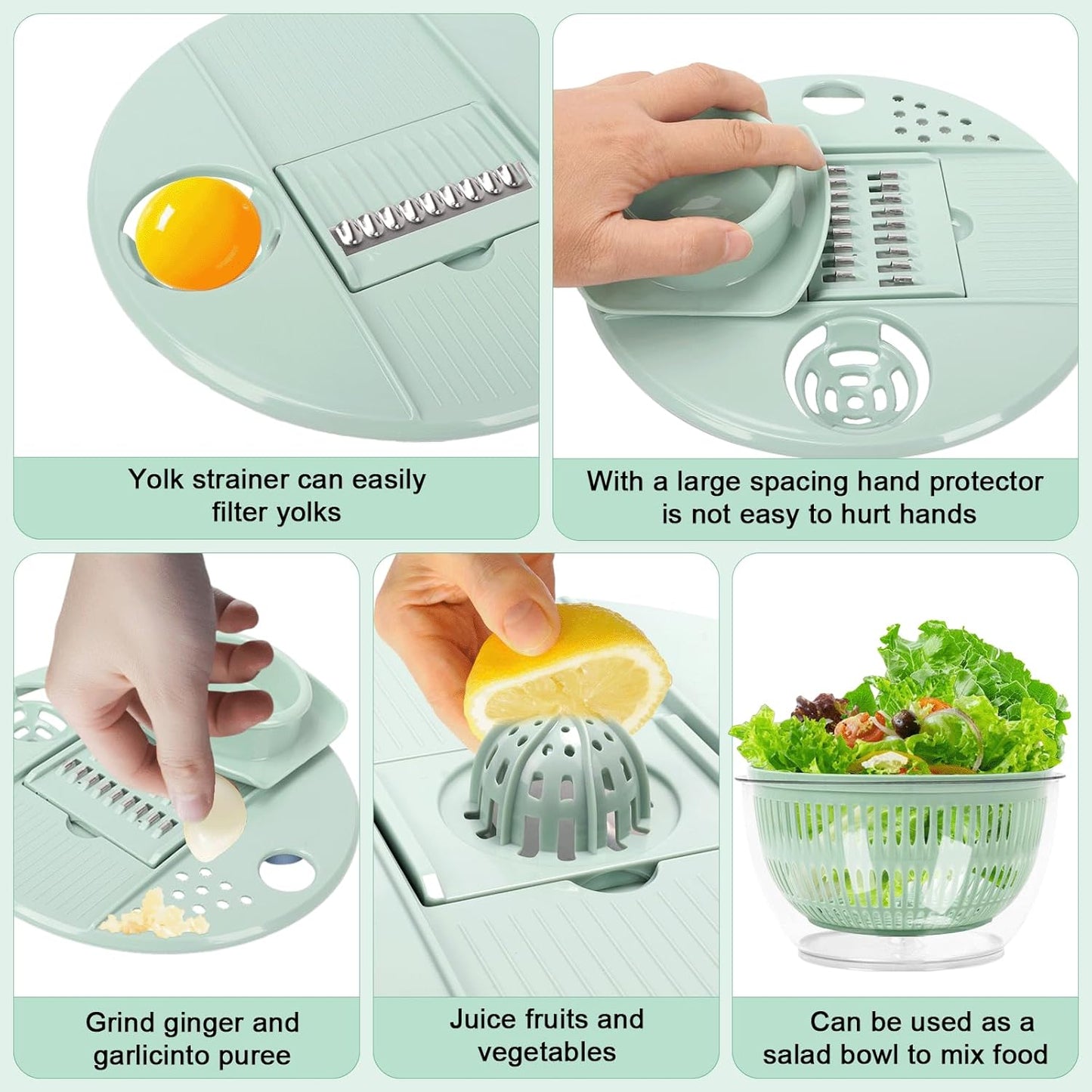 🥗 5-In-1 Salad Spinner & Vegetable Cutter For Faster Meal Prep