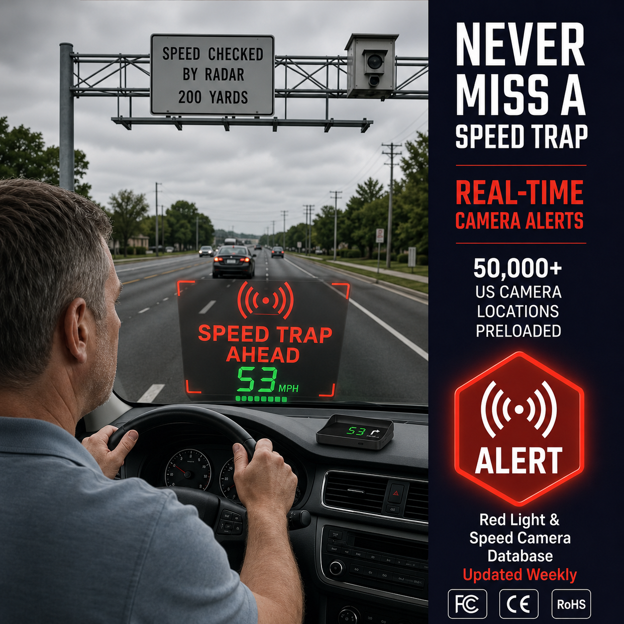 📟 GPS Head-Up Display with Real-Time Digital Speed Display