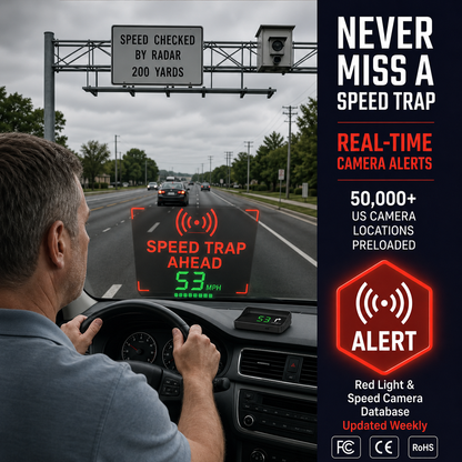 📟 GPS Head-Up Display with Real-Time Digital Speed Display