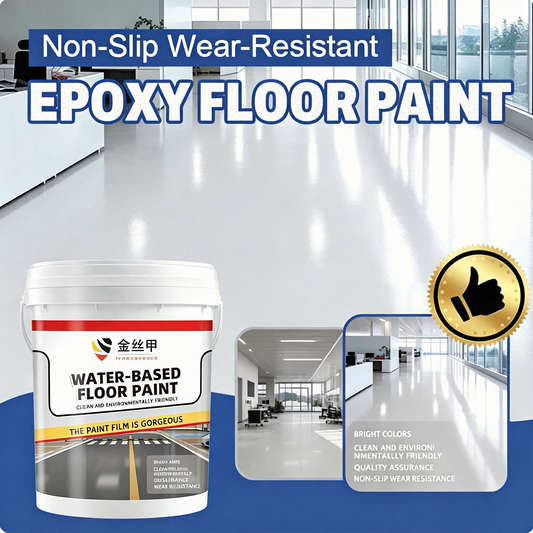High-Gloss Marble Effect Epoxy Floor Coating(Free paint roller included)