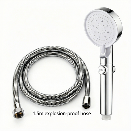 Large Panel Pressure Boost Shower Head with 5 Spray Modes and 360° Rotation