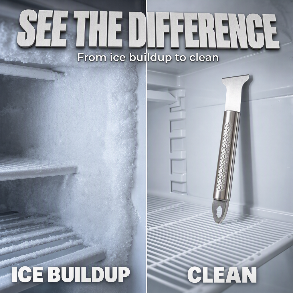 🔥Buy 2 Get 3 Free🔥Stainless Steel Freezer Ice Scraper Tool