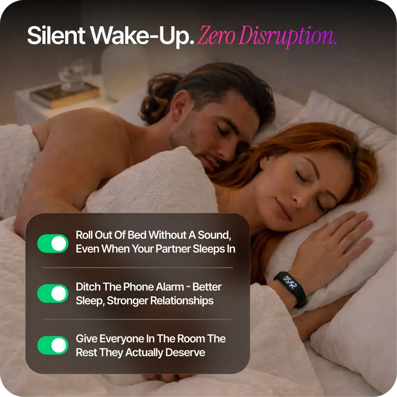 ⏰Silent Vibration Alarm Clock - Wrist-Worn Wake-Up Watch for Heavy Sleepers