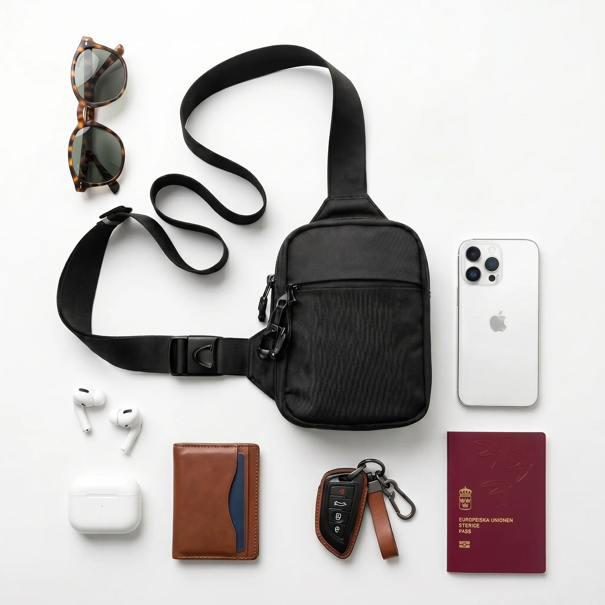 🛡️ Travel Sling Bag – Discreet Secure Sling Pack Keeps Valuables Safe