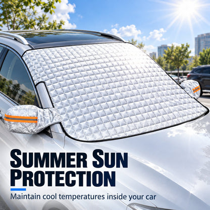 🔥Half Price Today - Universal Car Windshield Cover – Frost Protection in Winter, Sun Protection in Summer