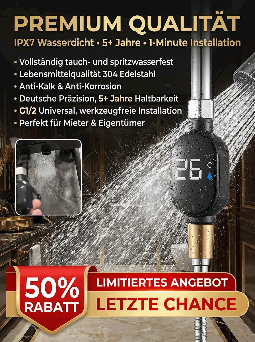 🚿 Duschthermometer – Sofortige Temperaturanzeige, wasserdicht & einfache Installation für mehr Sicherheit beim Duschen