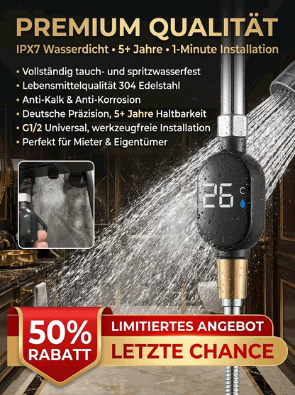 🚿 Duschthermometer – Sofortige Temperaturanzeige, wasserdicht & einfache Installation für mehr Sicherheit beim Duschen