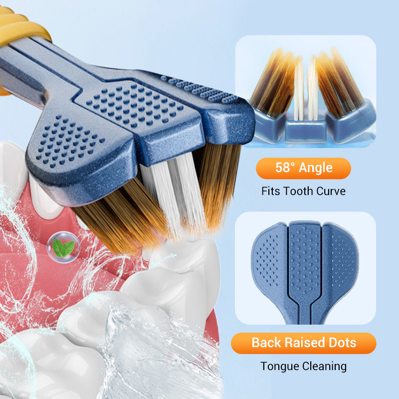 🔥HOT SALE🦷Three-headed multi-angle cleaning toothbrush
