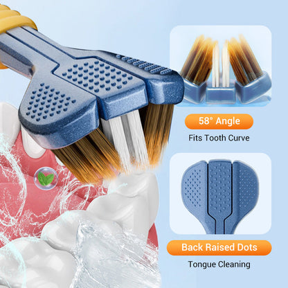 🔥HOT SALE🦷Three-headed multi-angle cleaning toothbrush