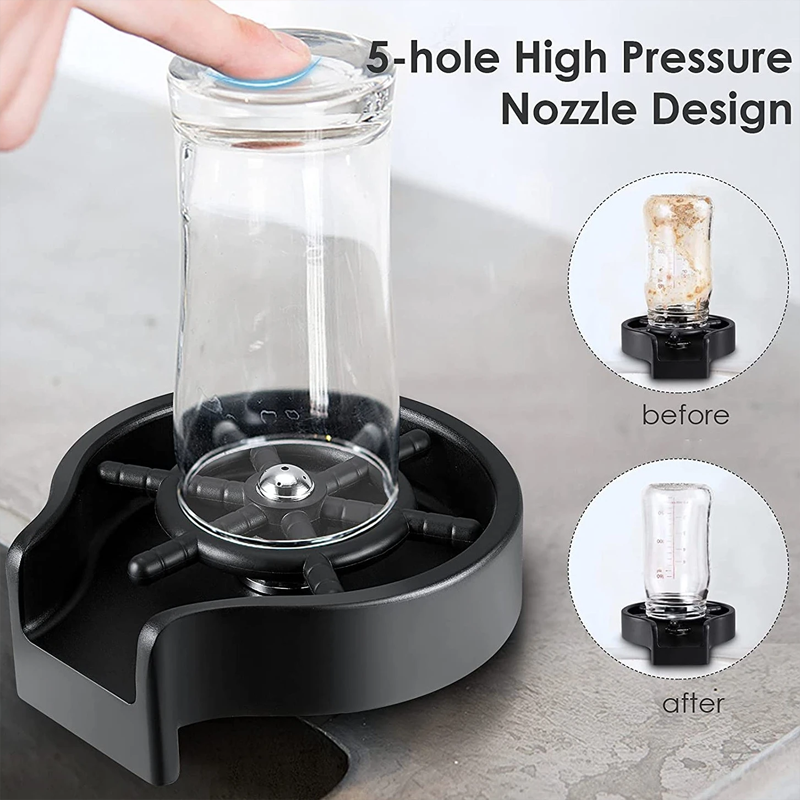 🔥3 Seconds Fast Rinse｜Automatic High Pressure Cup Washer for Bar & Home