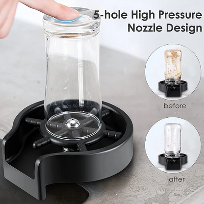 🔥3 Seconds Fast Rinse｜Automatic High Pressure Cup Washer for Bar & Home