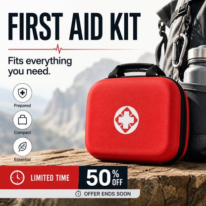 🔥26-Piece Portable First Aid Kit – Be Prepared for Every Emergency