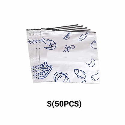 🍲Buy 1 Get 1 Free🥗100 Pieces Reusable Aluminum Foil Storage Bags Keep Food Fresh Protected And Ready To Use