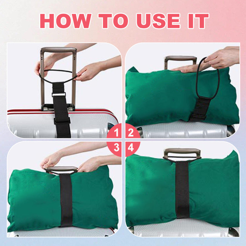 Elastic Luggage Strap – Your Hands Free While Traveling👜Attach your bag to your suitcase and walk effortlessly through the airport