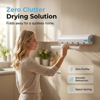 🏆Space-Saving Auto Retractable Clothesline For Effortless Indoor & Outdoor Drying