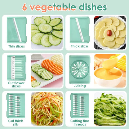🥗 5-In-1 Salad Spinner & Vegetable Cutter For Faster Meal Prep
