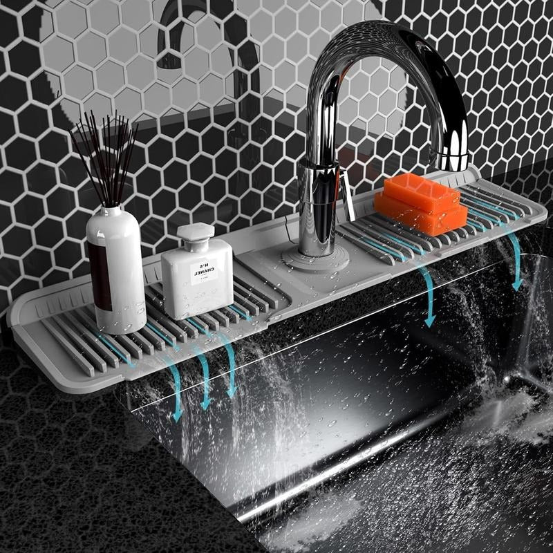 🔥 Limited-Time 50% Off 💧 Silicone Sink Faucet Draining Mat
