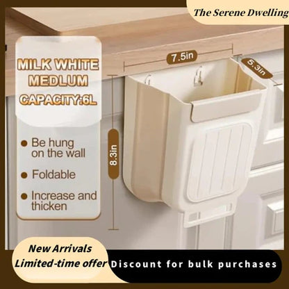 🔥Foldable Kitchen Trash Can – Wall Mounted Space Saving Bin for Easy Cooking & Clean-Up