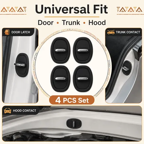 4PCS Car Door Latch Buffer Pads 🚗 Anti-Collision Door Protection Covers