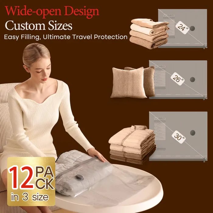 🕒 Limited time offer! 50% OFF⏳✨ X7 Cordless Travel Vacuum Bag