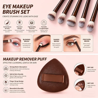 🔥 2026 New 17Pcs Celebrity Makeup Brush Set, Dense Soft Brushes Save Cosmetics for Flawless Makeup