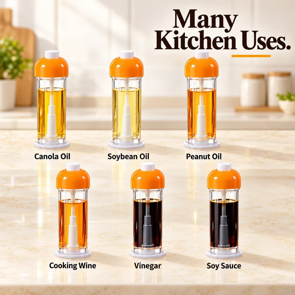 🧴 Buy One, Get One Free 🎁 Pump-Style Kitchen Spray Bottle – Perfect for Oil and Vinegar