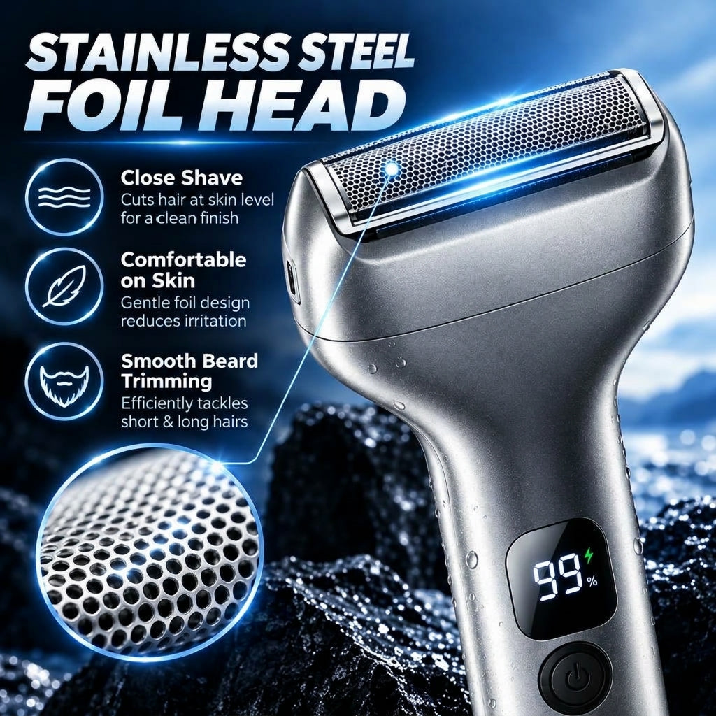🪒 First 20 customers enjoy 50% off! 🔥 Rechargeable reciprocating electric shaver for men