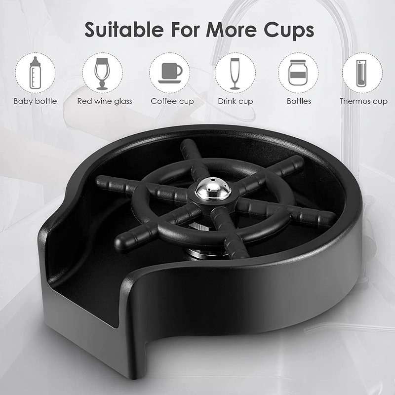 🔥3 Seconds Fast Rinse｜Automatic High Pressure Cup Washer for Bar & Home