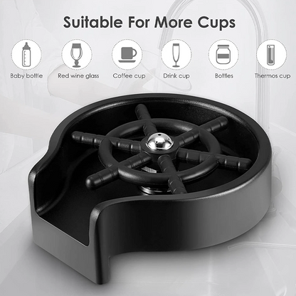 🔥3 Seconds Fast Rinse｜Automatic High Pressure Cup Washer for Bar & Home