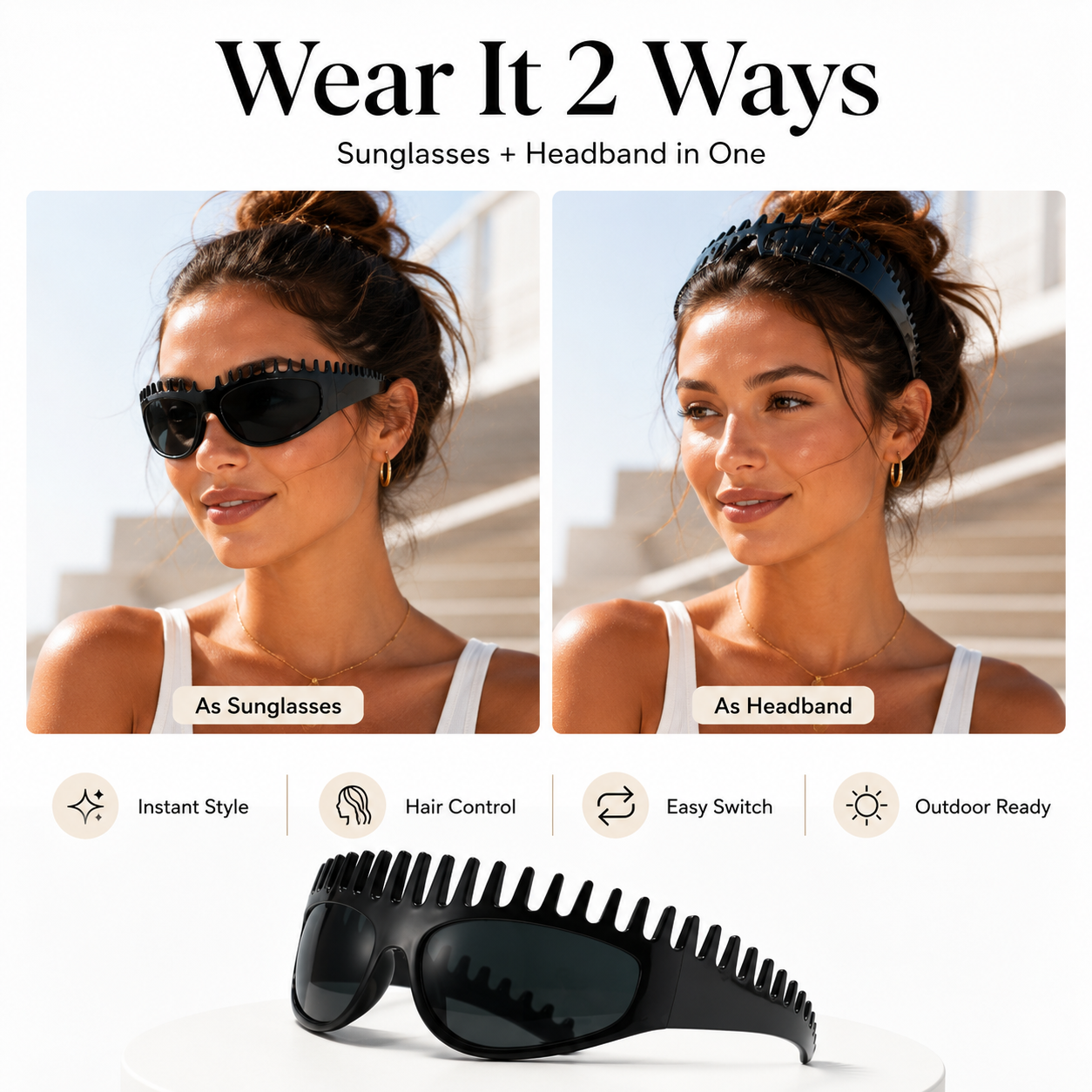✨New Fashion Square Sunglasses for Women – Light Luxury, UV Protection, Oversized Frame, Versatile & Streetwear Stylish! 🕶️