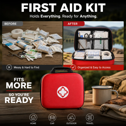 🔥26-Piece Portable First Aid Kit – Be Prepared for Every Emergency