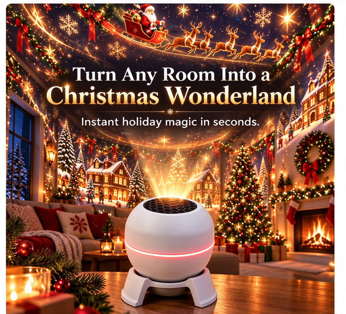 ✨ Over 50,000 sold this month: Christmas Wonderland Projection Light — Fill your home with holiday magic 🎄