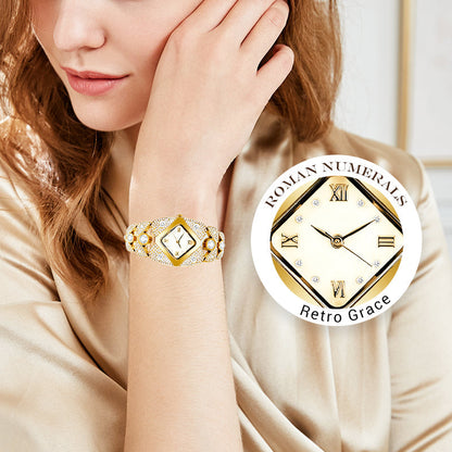 ⏳50% OFF Vintage Rhinestone Inlaid Quartz Watch