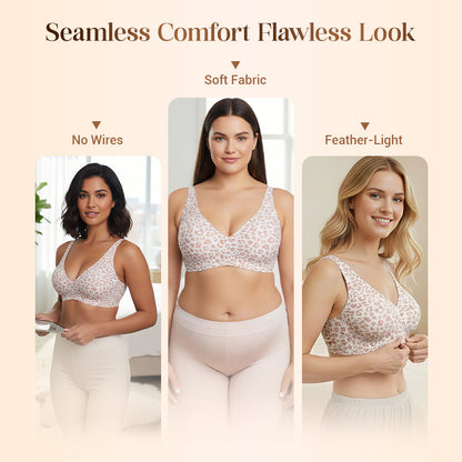 🏆 Last Day Special Price ! 💐Jelly Wireless Womens Comfortable Wireless Bras Push Up Bralettes Seamless Tshirts Bras Deep V Everyday Bras