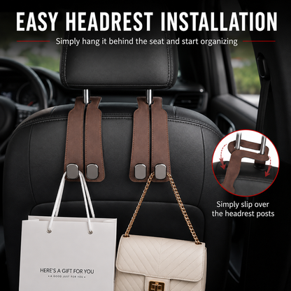 🚗stylish seat hooks – 10-second install, zero clutter.