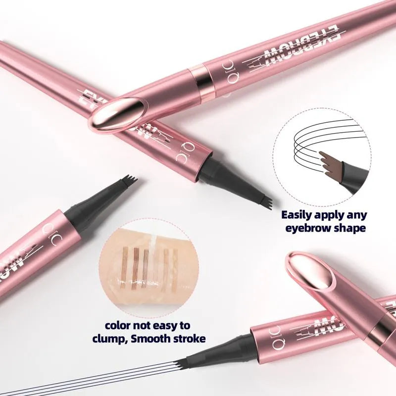 ✨4‑Tip Micro Brow Pen | Waterproof Long‑Lasting Liquid Eyebrow Pen