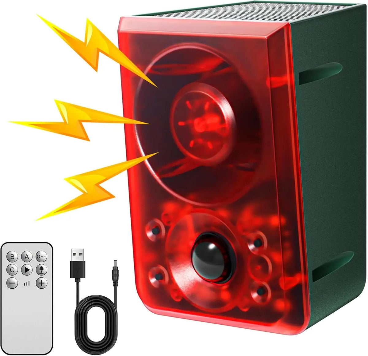 📢 Last Day Sale 50% OFF💥Solar Outdoor Motion SensorAlarm - Dog Barking & GunshotSound, Support Recording andVolume Adjustment