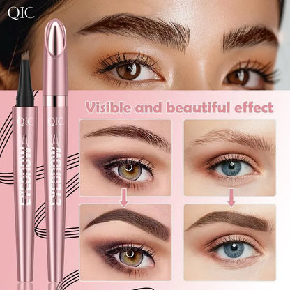 ✨4‑Tip Micro Brow Pen | Waterproof Long‑Lasting Liquid Eyebrow Pen