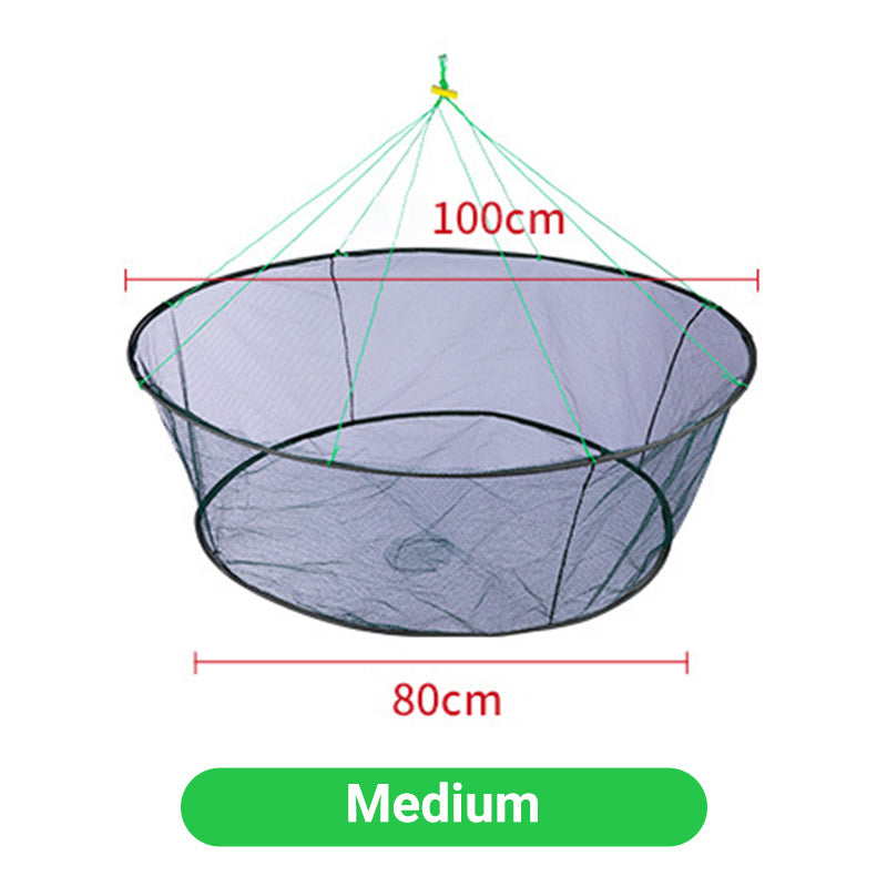 🔥Special Offer🔥 Portable Foldable Hand Crank Fishing Lift Net with Rope