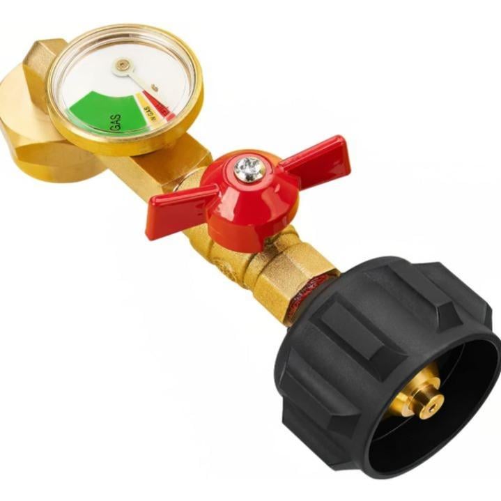 🔥 Top 90° Elbow Propane Refill Adapter With Pressure Gauge