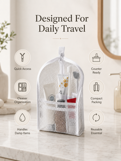 Self-standing travel organizer designed for daily travel