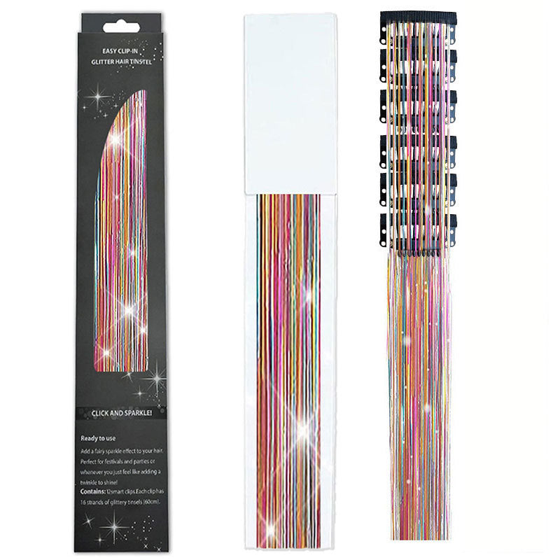 🔥Last Day50%OFF ✨Clip-in Tinsel Hair Extensions (12 tablets) box