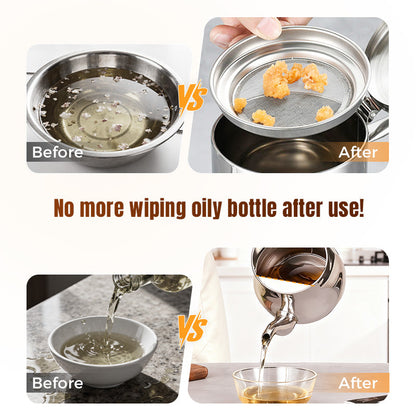 ⏳🔥 1700ml Large Capacity – 50% Off for a Limited Time! ⏰ 316 Stainless Steel Oil-Filtering Pot