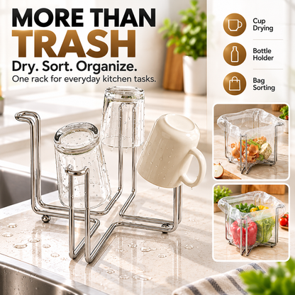 Buy 1 get 1 free✨ The Ultimate Foldable 304 Stainless Steel Trash Bag Holder
