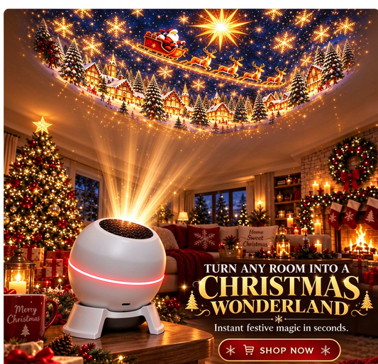 ✨ Over 50,000 sold this month: Christmas Wonderland Projection Light — Fill your home with holiday magic 🎄