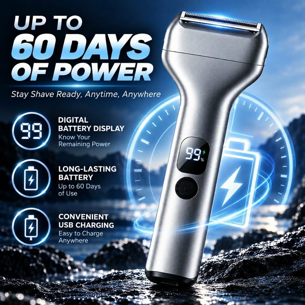 🪒 First 20 customers enjoy 50% off! 🔥 Rechargeable reciprocating electric shaver for men