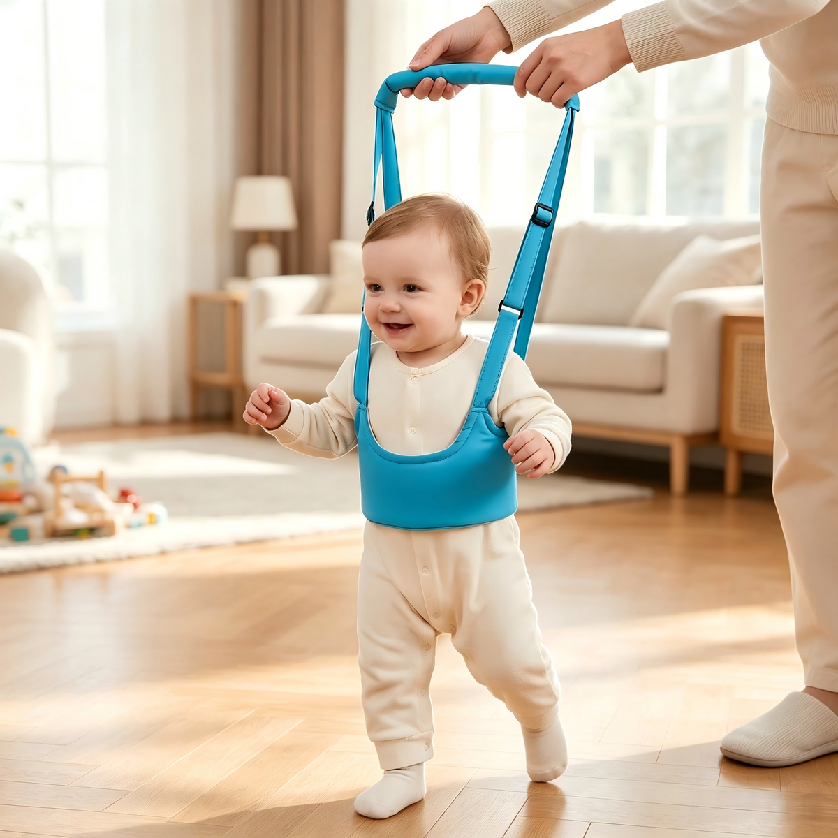 🔥 HOT SALE 50%OFF 🍼Adjustable Baby Walking Harness With Safety Strap Secure Support For Toddlers Learning To Walk